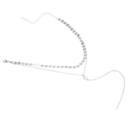 European and American Fashion Jewelry Simple Necklace Crystal Tassel Necklace