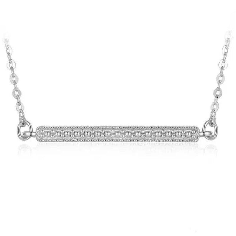 Majesty Diamonds MDS210127 Bar Necklace in 0.925 White Sterling Silver