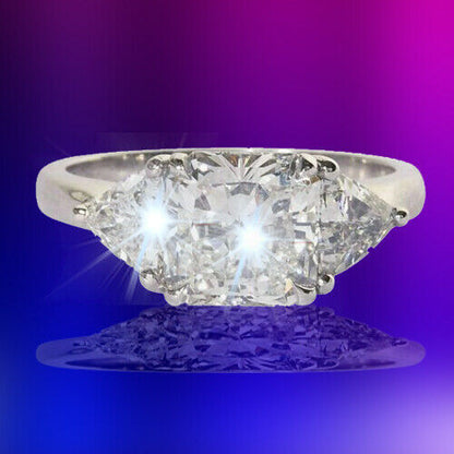 Radiant Cut Engagement Ring GIA Certified  2.25 carat GIA certified E color VS1