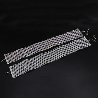 Full Diamond Necklace Chain Link Layer Necklace Gift for Women Jewelry