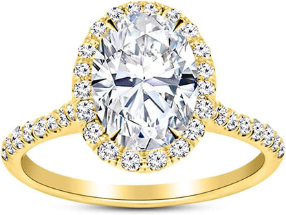 1.25 Ctw Oval Cut Halo 14K White Gold Diamond Engagement Ring (H-I Color I1-I2 C