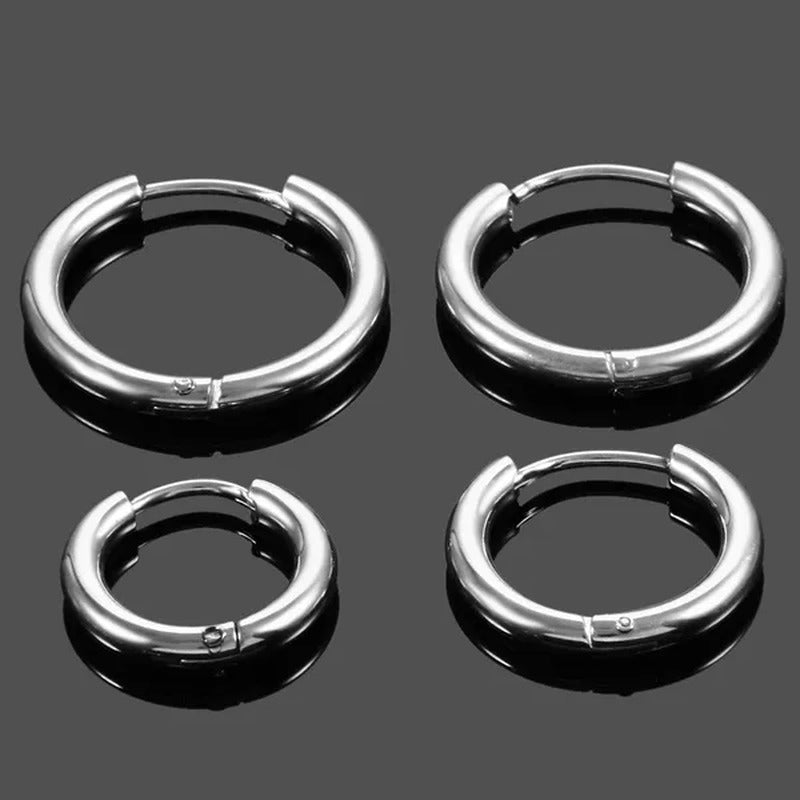 1 Pair Women/Man Stainless Steel Small Hoops Earring Piercing Ear Cartilage