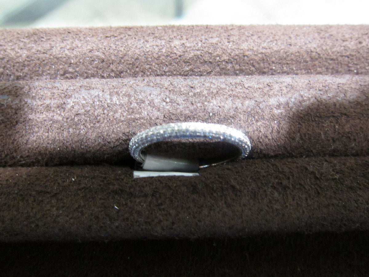 diamond round brilliant pave shape eternity band all around set diamond