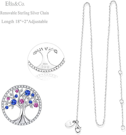 Valentines Day Birthday Gifts for Her Tree of Life Necklace February March Birth