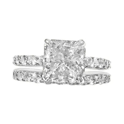 EGL CERTIFIED RADIANT DIAMOND E COLOR SI2 CLARITY WITH DIAMOND BAND AND SIDE SET
