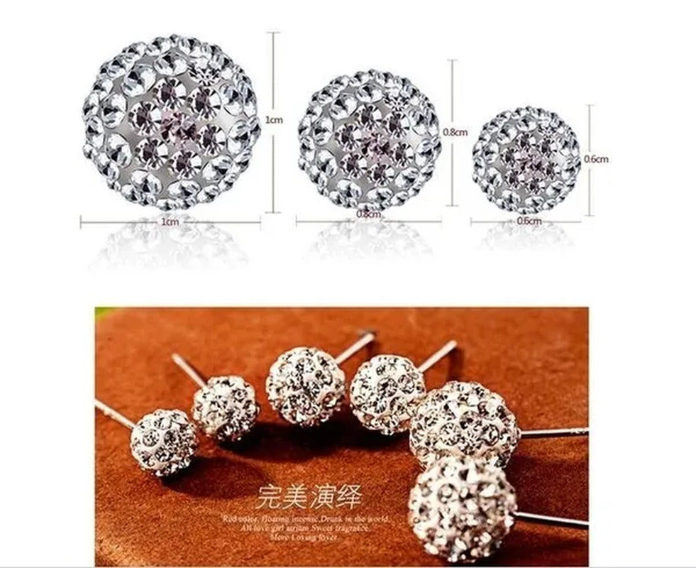 925 Sterling Silver Earrings Super Flash Diamond Earrings Full Diamond Earrings
