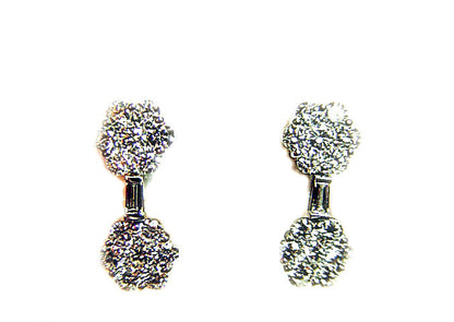 4.65 CT ROUND BAGUETTE SHAPE G COLOR VS1/2 CLARITY GRADE DIAMOND EARRING 18 K