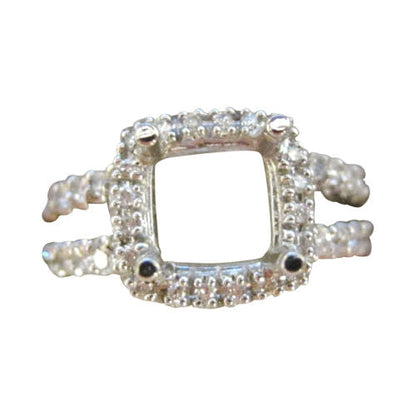 DIAMOND HALO SETTING FOR 5.00MM X 3.90MM STONE