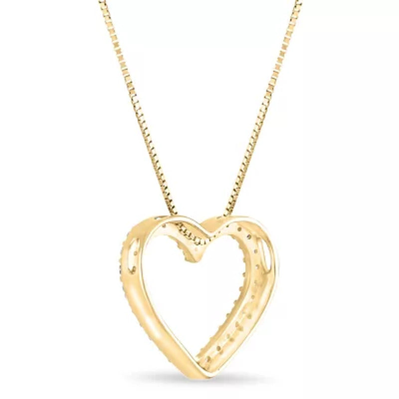 0.23 CT. T.W. Diamond Heart Pendant in 14K Yellow Gold (H-I, I1)