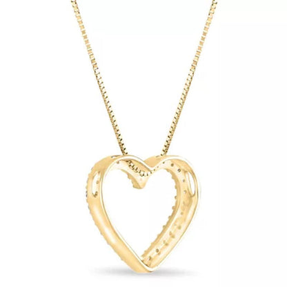 0.23 CT. T.W. Diamond Heart Pendant in 14K Yellow Gold (H-I, I1)