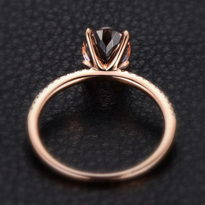 Limited Time Sale 1.25 Carat Morganite and Diamond Engagement Ring in 10K Rose G