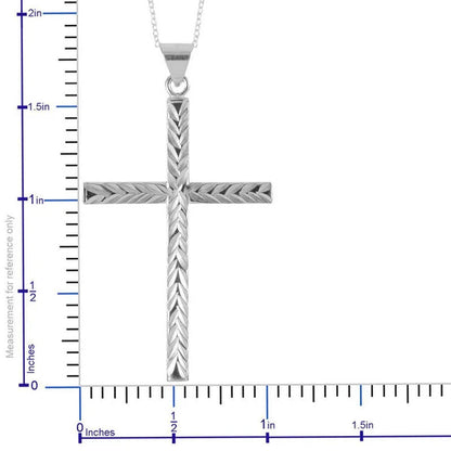 Shop LC Diamond 925 Sterling Silver Cut Cross Pendant Necklace Unique Fashion Wo