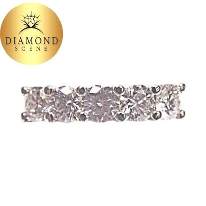 5 STONES COMMON PRONG SET DIAMOND ROUND BRILLIANT DIAMOND BAND ANNIVERSARY BAND