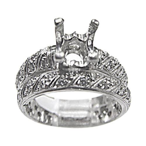 ROUND BRILLIANT SETTING AND ETERNITY BAND 4 PRONG