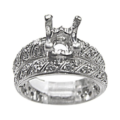 ROUND BRILLIANT SETTING AND ETERNITY BAND 4 PRONG