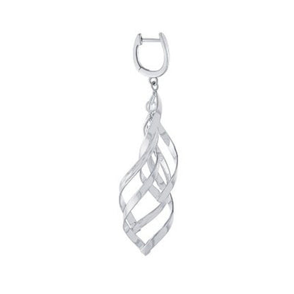 Sterling Triple Marquise Lever Back Drop Ears