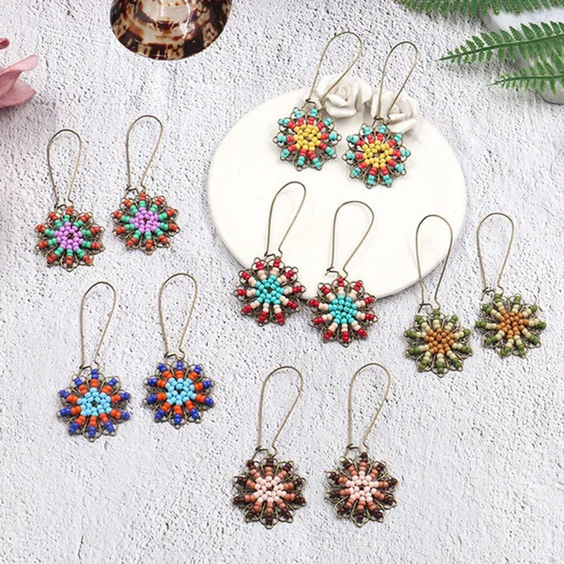 Tassel Earrings Personality Flower Handmade Jewelry