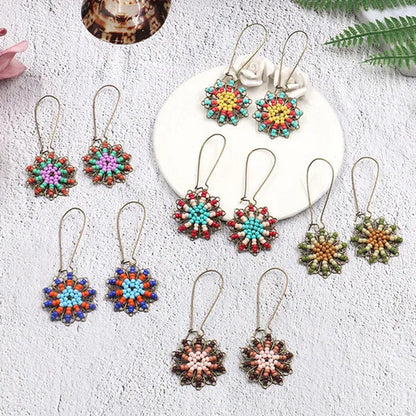 Tassel Earrings Personality Flower Handmade Jewelry
