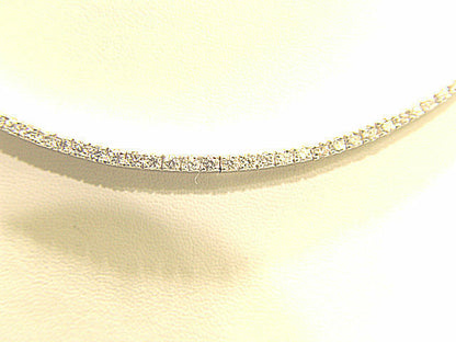 DIAMOND ROUND BR SHAPE PRONG SET DIAMOND CHOKER NECKLACE