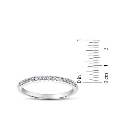 0.15 CT. T.W. Diamond Band in 14 Karat White Gold