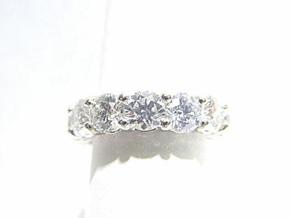 DIAMOND ROUND BRILLIANT SHAPE 13 STONE ETERNITY SET BAND COMMON PRONG BAND
