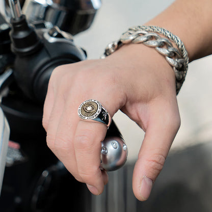 Men'S Ring Vintage Punk S925 Silver