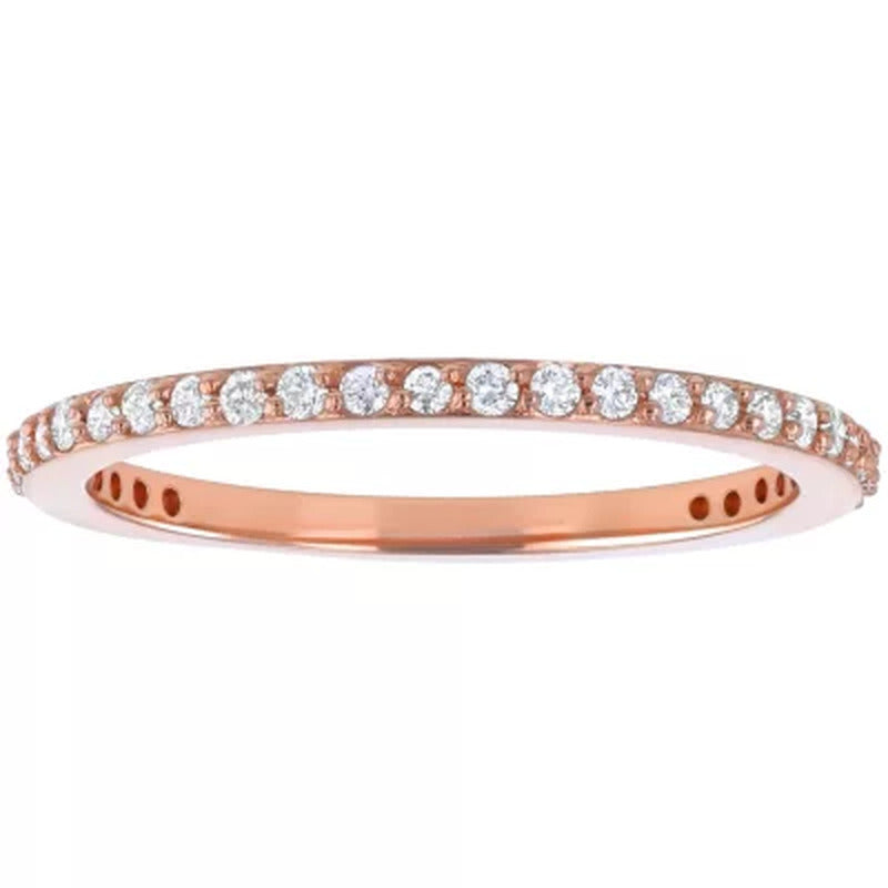 Stackable 0.25 CT. T.W. Diamond Band in 14K Gold (Assorted Colors)