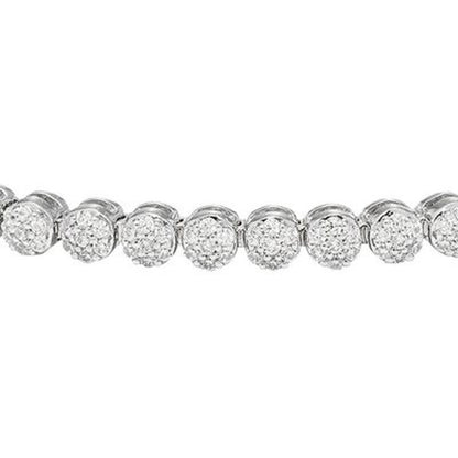 Sterling Silver and 0.25 CT. T.W. Diamond Tennis Style Bolo Bracelet