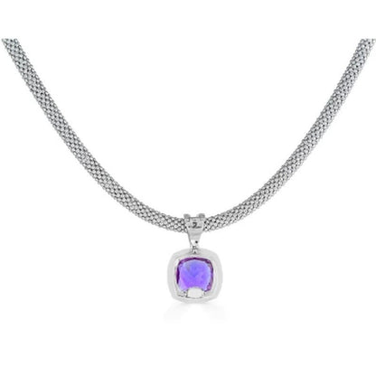 Amethyst and White Topaz Necklace in Italian Sterling Silver