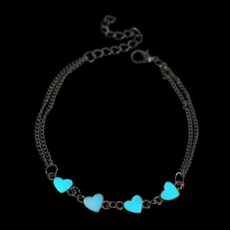 Fashion Anklets for Women Little Star Heart Flower Glow in the Dark Ankle Bracel