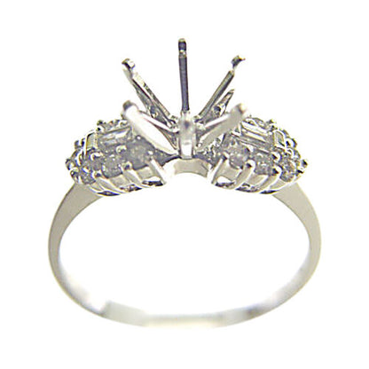 DIAMOND BAGUETTE ROUND SETTING 6 PRONG SET FOR A 8MM DIAMOND x 7.70MM STONE