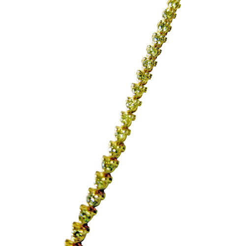 FANCY YELLOW DIAMOND BRACELET THREE PRONG SET DIAMOND BRACELET TENNIS BRACELET