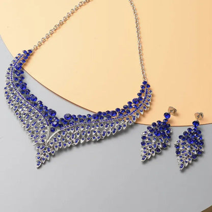 Shop LC Crystal Earrings Statement Bib Necklace Promise Stylish Elegant Fashion