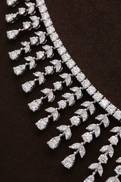 Over 20 Carat Diamond Drop Necklace  22.06 carats  18k white gold