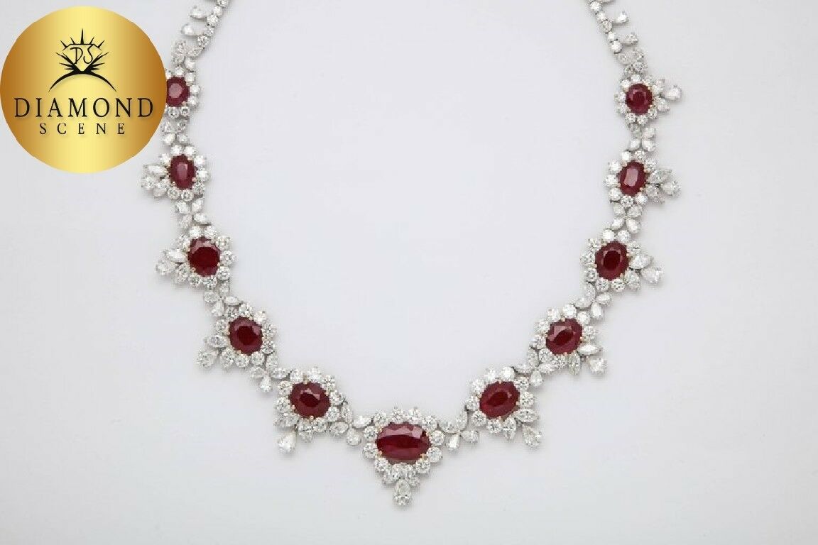 Ruby and Diamond Necklace 32.38 ct ruby 46.07 ct diamond