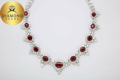 Ruby and Diamond Necklace 32.38 ct ruby 46.07 ct diamond