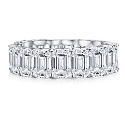 Personality Stackable Wedding Bands for Women Fashion 925 Sterling Silver Diamon