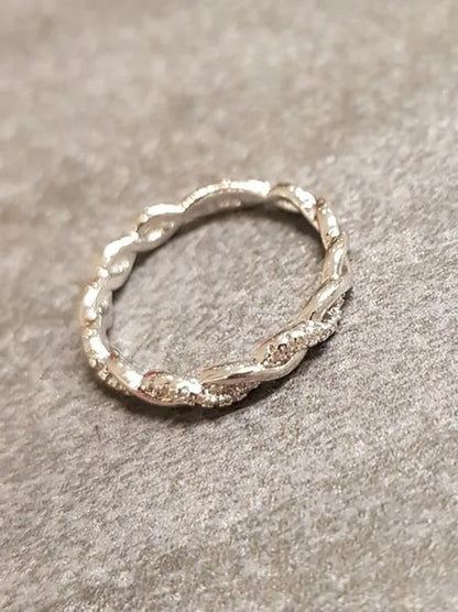 Twisted Shape,Diamond Wedding Band ,FULL Eternity Ring,Engagement Ring,Stacking