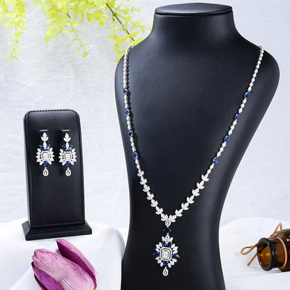 Big Fashion Luxury Waterdrop Statement Jewelry Set for Women Wedding Party