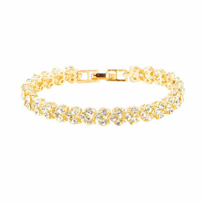Bangle Bracelets for Women,Roman Style Woman Crystal Diamond Bracelets Gifts Jew