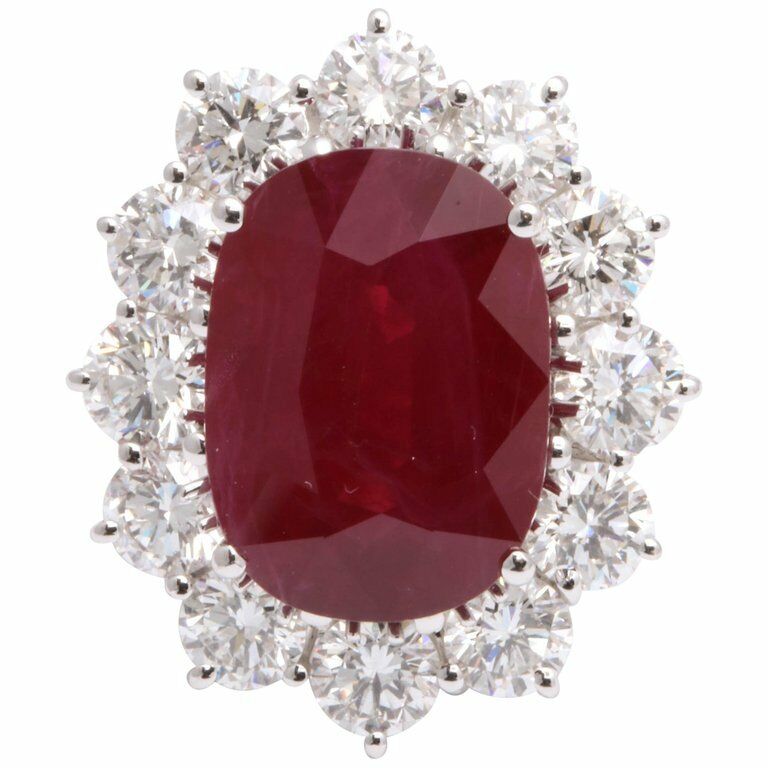 Damiani Burma Ruby and Diamond Ring Certified