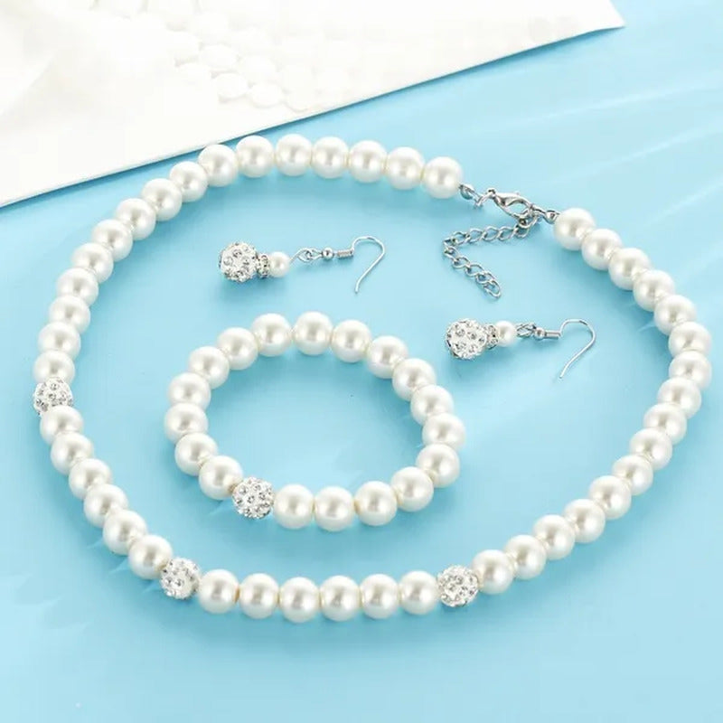 Fashion Elegant Women Jewelry Sets Gift Diamond Wedding Bridal Jewelry Imitation