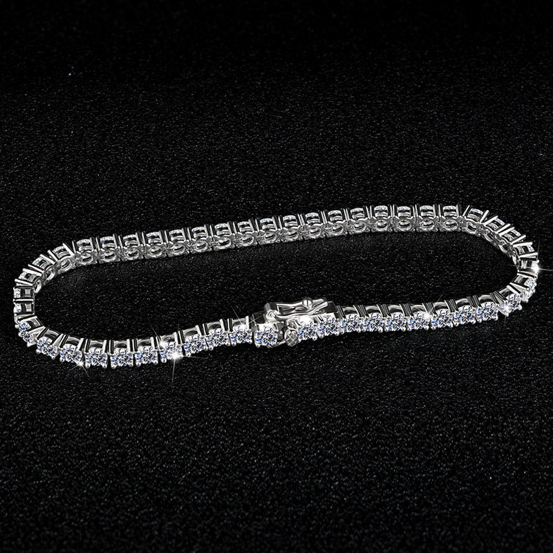 S925 Silver Mosan Diamond Bracelet Female