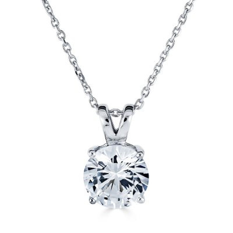 14K Gold Lab Created White Sapphire Pendant and Earring Set