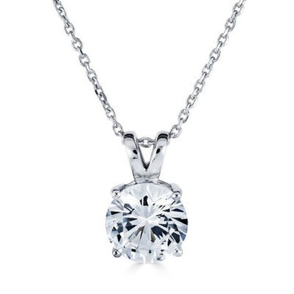 14K Gold Lab Created White Sapphire Pendant and Earring Set