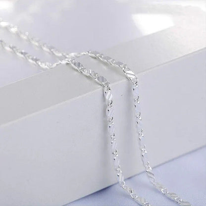 1Pc/3Pcs Men'S Women'S 16-30 Inch European Fashion Luxury Solid Chain Necklace B