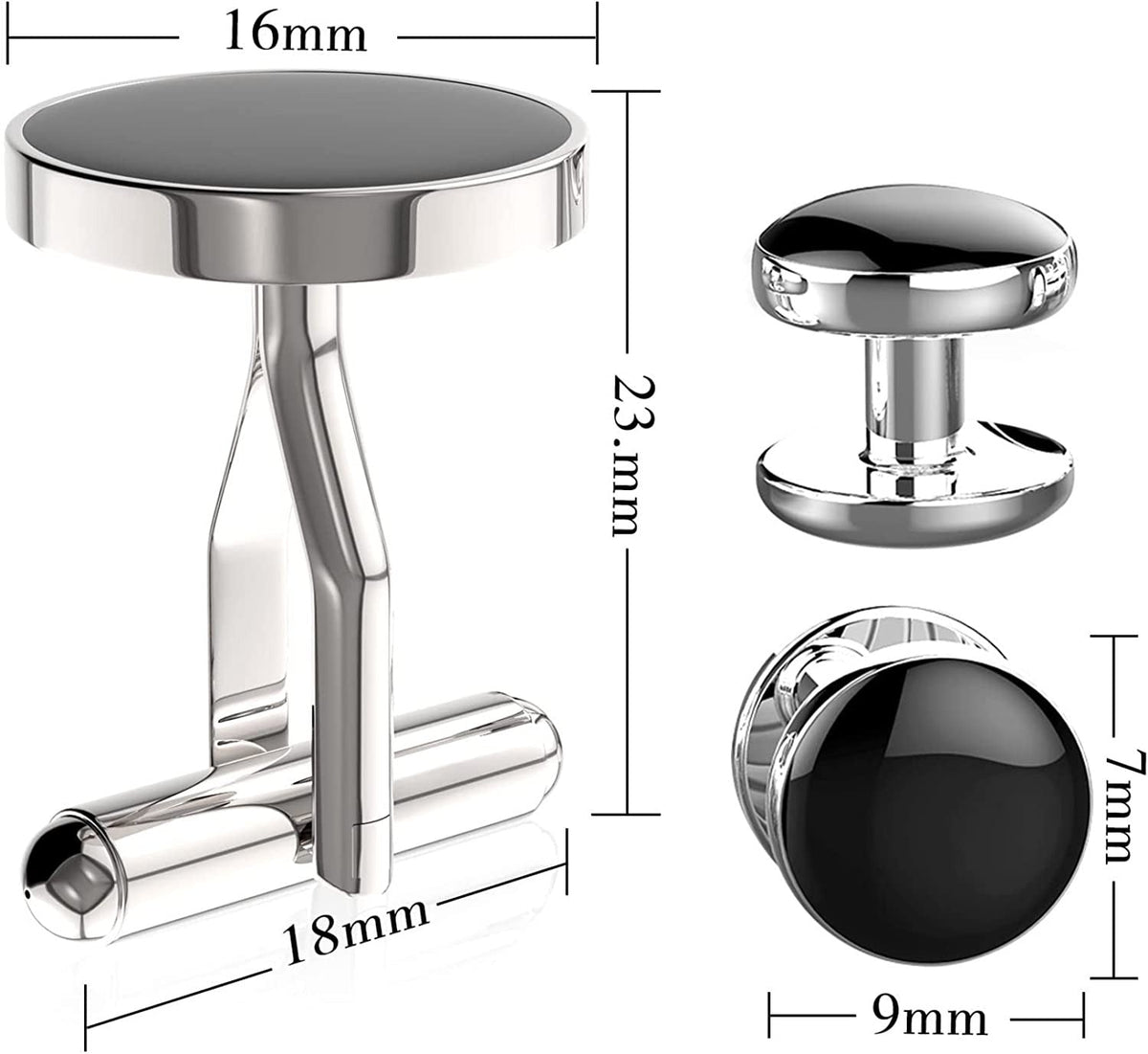 Stainless Steel Cuff Links Classic Tuxedo Shirt Cufflinks & Shirt Accessories Un