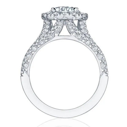 Women Wedding Diamond Ring 18K Gold Micro Pave Diamond Rings for Engagement Ring