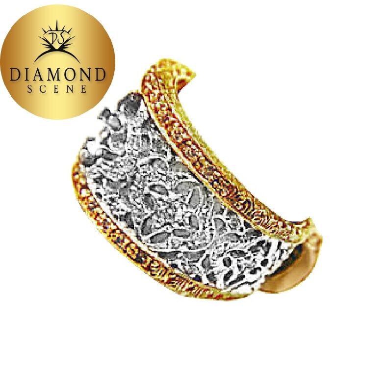 DIAMOND ROUND BRILLIANT TWO TONE GOLD SETTING ETERNITY DIAMOND BAND