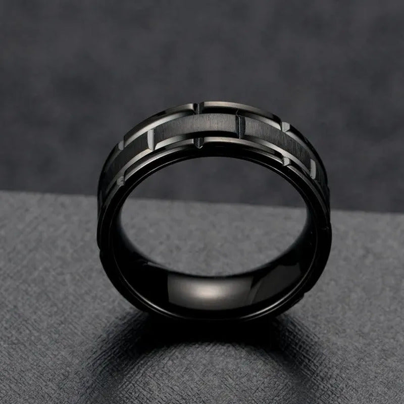Simple Style Fashion Trendy 316L Stainless Titanium Steel Men Personalized Ring